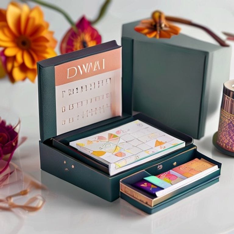 Diwali Calendar and Diary Combo Box Printing | Corporate Calendar Gift Sets | Gravitfy Studio Delhi
