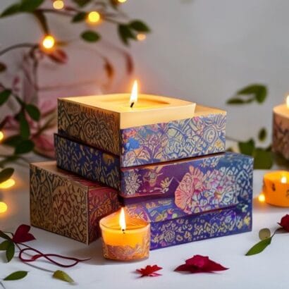Diwali Candle and Diya Packaging Box Printing | Diya Candle Boxes | Gravitfy Studio Delhi