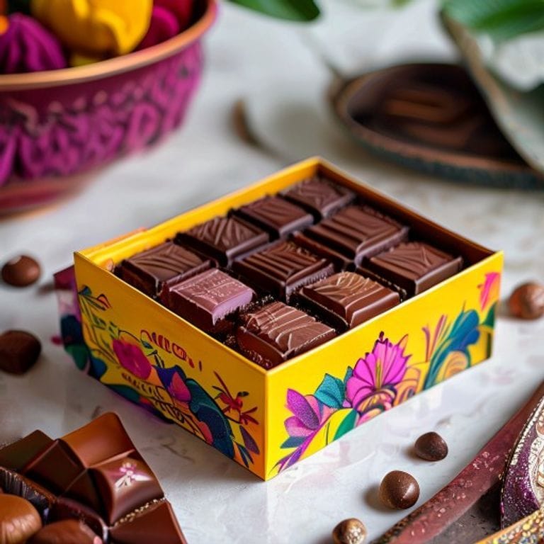 Diwali Chocolate Box Packaging Printing | Chocolate Hamper Boxes | Gravitfy Studio Delhi