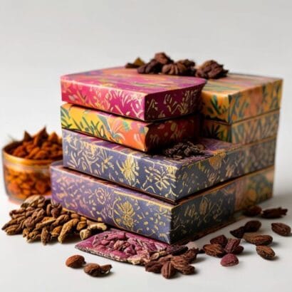 Diwali Tea and Dry Fruit Combo Box Printing | Tea Combo Hampers | Gravitfy Studio Delhi