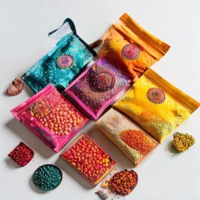 Diwali Pouch & Sachet Printing | Gulal, Sweets | Gravitfy Studio Delhi
