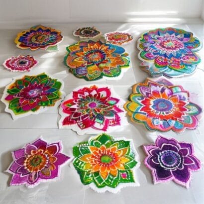 Diwali Rangoli Sticker and Decor Printing | Festive Decor Stickers | Gravitfy Studio Delhi