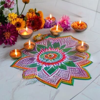 Diwali Rangoli Sticker and Decor Printing | Festive Decor Stickers | Gravitfy Studio Delhi