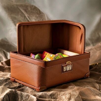 Diwali Suitcase Hamper Box | Leatherette Suitcase Hampers | Gravitfy Studio Delhi