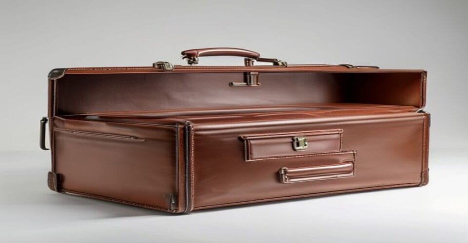 Suitcase Hamper Box Manufacturer Delhi: Leatherette Rigid Packaging
