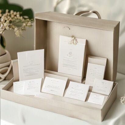 Wedding Welcome Kit Printing | Guest Amenity Boxes & Inserts | Gravitfy Studio Delhi