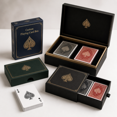 Custom playing card box manufacturer with tuck box double deck box and gift packaging