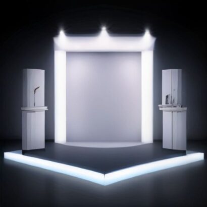 Promotional Counter and Podium | Gravitfy Studio Delhi