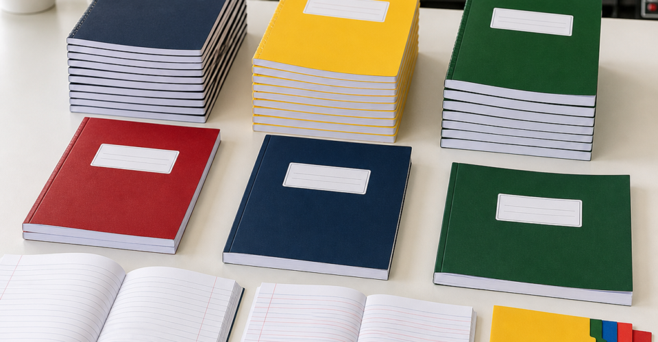 School notebook manufacturer in Delhi NCR with bulk student notebook samples
