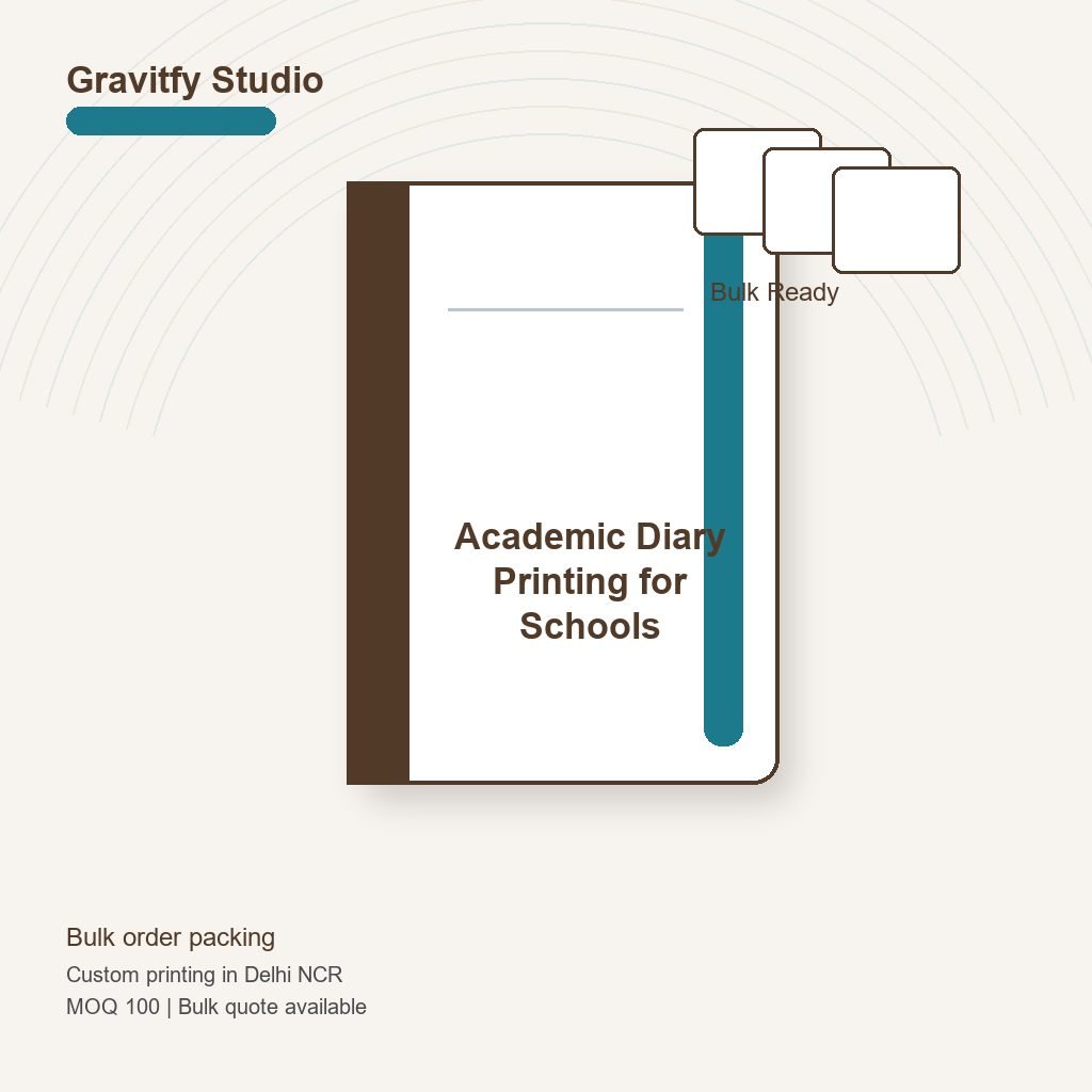Academic Diary Printing for Schools bulk by Gravitfy Studio Delhi NCR