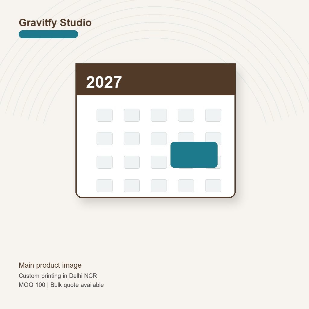 Branded Desk Calendars Printing | Corporate Giveaways main by Gravitfy Studio Delhi NCR