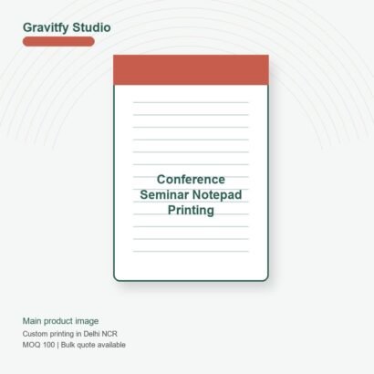 Conference Seminar Notepad Printing main by Gravitfy Studio Delhi NCR