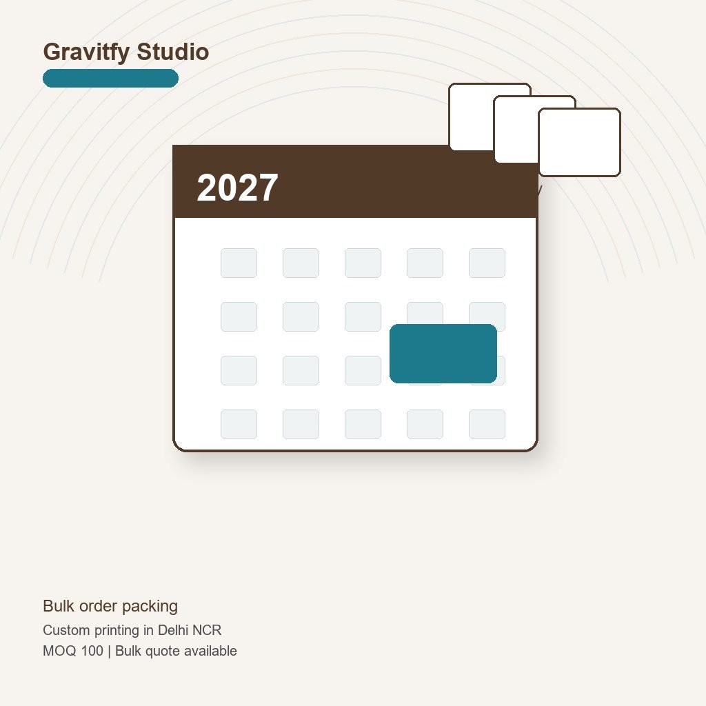 Custom Calendar Manufacturer bulk by Gravitfy Studio Delhi NCR