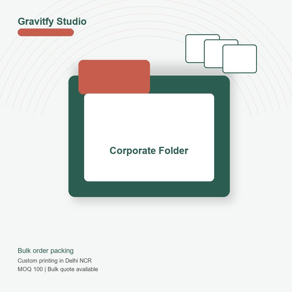 File Cover and Folder Printing bulk by Gravitfy Studio Delhi NCR