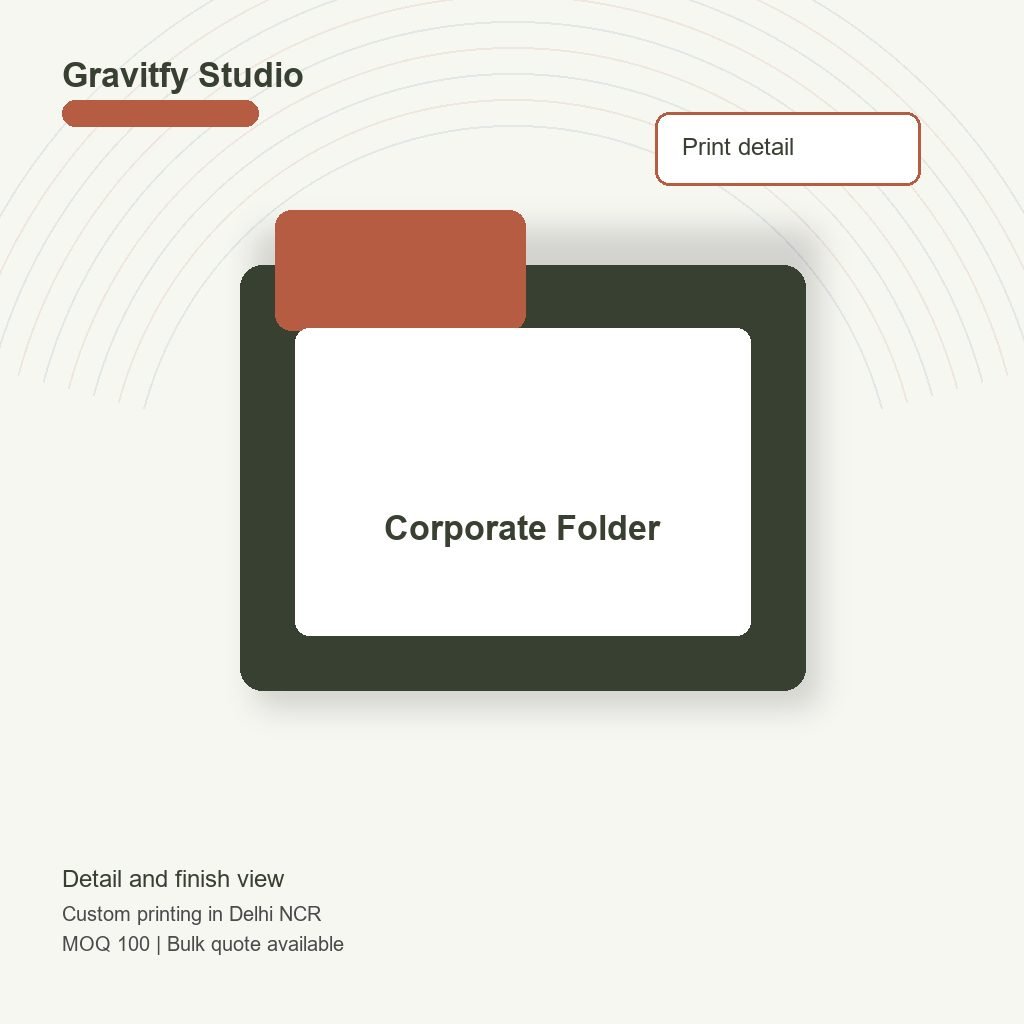 File Cover and Folder Printing detail by Gravitfy Studio Delhi NCR