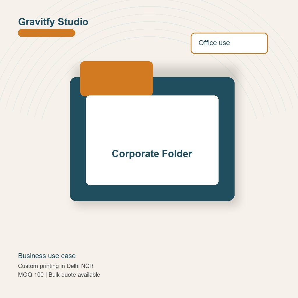 File Cover and Folder Printing use case by Gravitfy Studio Delhi NCR
