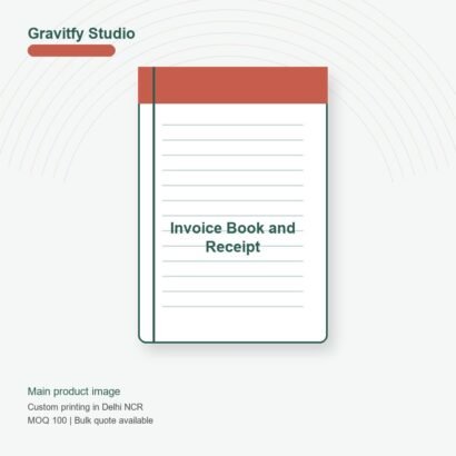 Invoice Book and Receipt Book Printing main by Gravitfy Studio Delhi NCR