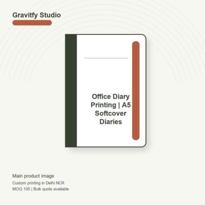 Office Diary Printing | A5 Softcover Diaries main by Gravitfy Studio Delhi NCR
