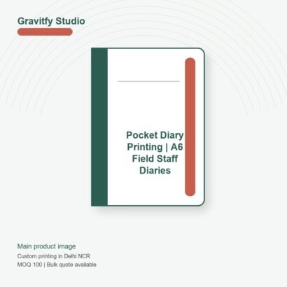 Pocket Diary Printing | A6 Field Staff Diaries main by Gravitfy Studio Delhi NCR