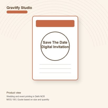 Premium Save The Date Digital Invitation main by Gravitfy Studio Delhi NCR