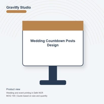 Premium Wedding Countdown Posts Design main by Gravitfy Studio Delhi NCR
