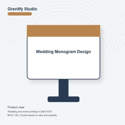 Premium Wedding Monogram Design main by Gravitfy Studio Delhi NCR