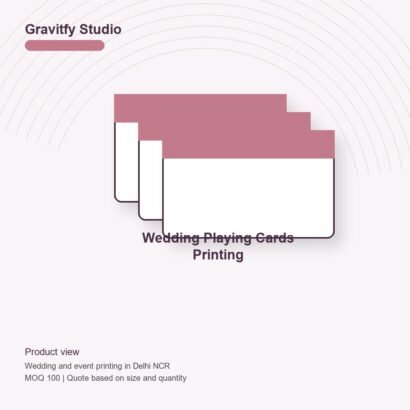 Premium Wedding Playing Cards Printing main by Gravitfy Studio Delhi NCR