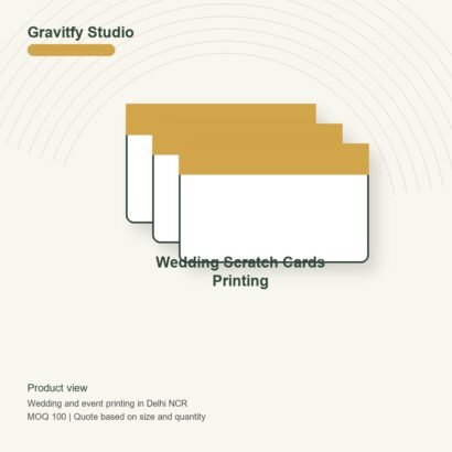Premium Wedding Scratch Cards Printing main by Gravitfy Studio Delhi NCR