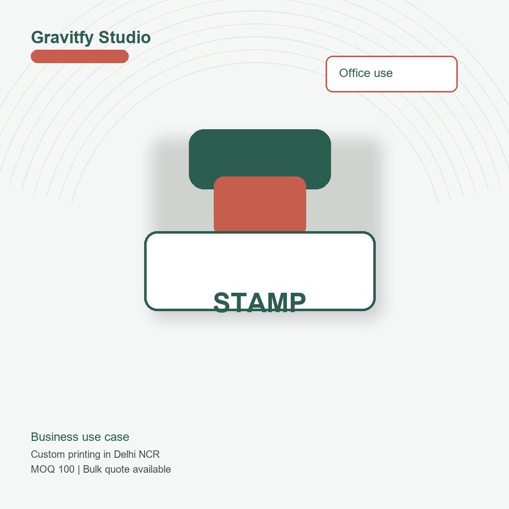Rubber Stamp Making use case by Gravitfy Studio Delhi NCR